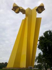 Ángel Custodio statue in Puebla, Mexico