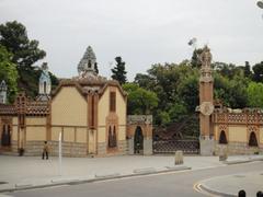 Parc Güell entrance pavillions and north gate