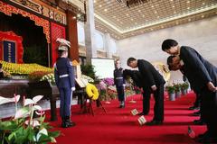 President Tsai Ing-wen at a memorial ceremony in 2017