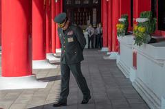 ceremonial hall in Taiwan before a memorial event