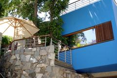 Partial view of La Chascona, house of Chilean poet Pablo Neruda in Santiago, Chile