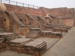 Ruins of Harsha Tila warehouse in India