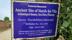 Archaeological site Harsh ka Tila Information board