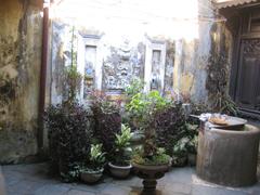 Indoor garden in an old house in Hoi An, Vietnam