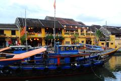 Blue ship at Hoi An