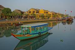 Boat by the water in Hoi An