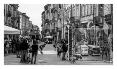 Modern Street and Classic Architecture Paris