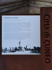 Information panel in Piazza della Stazione, Cuneo