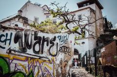 Lisbon cityscape with traditional buildings and the Tagus River