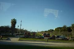 Panoramic view of notable buildings and landmarks in Lisbon