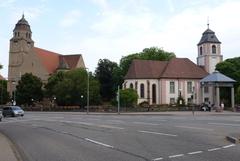 Christ Church and old St. Martin Church in Pforzheim