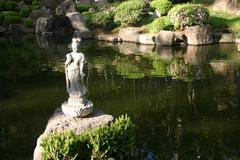 Japanese garden on a February morning