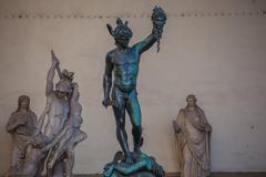 Bronze statue of Perseus holding Medusa's head