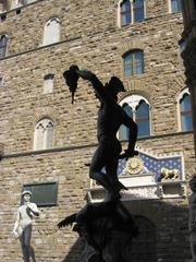 Statue of Perseus holding Medusa's head by Benvenuto Cellini