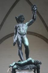 Perseus holding the head of Medusa statue in Florence