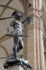 Perseus with the Head of Medusa bronze sculpture in Florence