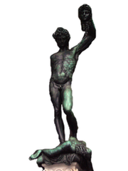 Perseus holding the head of Medusa sculpture in Florence