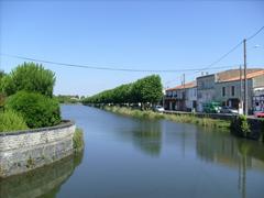 View of La Seudre river at Saujon