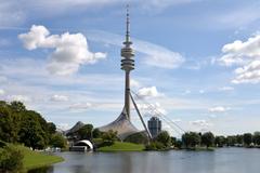 Munich Olympiapark with Olympiaturm