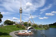 Munich Olympiapark with Olympiaturm