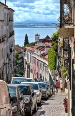 Lisbon, Portugal scenic view with historic architecture and rooftops