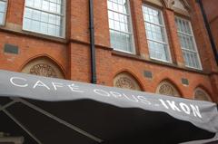 Exterior awning at Cafe Opus, Ikon Gallery, Birmingham