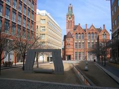 Ouzell Square in Birmingham with a Japanese-style garden and water feature