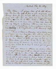 Handwritten manuscript letter by William Cullen Bryant to Richard Henry Dana Sr., dated February 8, 1849