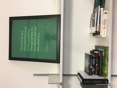 Framed quote from Box CEO Aaron Levie in an enterprise startup incubator lobby in NYC