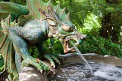 Dragon fountain at Imbiah Lookout, Sentosa, Singapore