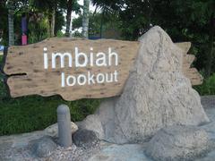 Imbiah Lookout entrance sign in 2006