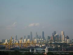 Singapore cityscape viewed from Imbiah Lookout