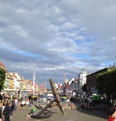 clouds over Nyhavn harbor in Copenhagen