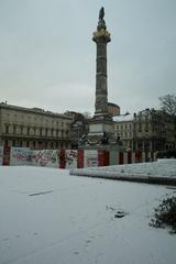 The Congress Column in Brussels with statues and an eternal flame