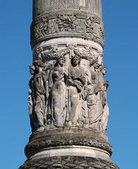 Colonne du Congrès in Brussels with detailed frieze