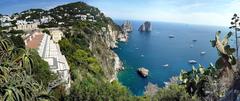 Capri Island view to Faraglioni