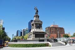 Monument to Aztec leader Cuauhtémoc on Paseo de la Reforma, Mexico City