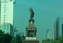 Cuauhtemoc statue on Paseo de la Reforma in Mexico City