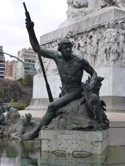 Argentine monument with four regions map