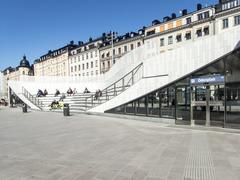 Odenplan Station entrance with modern architectural design by 3XN Architects, 2017