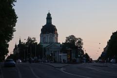 Odenplan with Gustaf Vasa Church in the background, June 2019