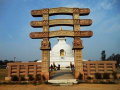 Shanti Stupa at Indraprastha Park in New Delhi, India