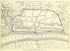 antique map of Roman London