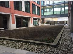 Roman Wall area at BOA Merrill Lynch office courtyard in London