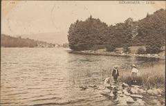 postcard of Gérardmer Lake viewed from the shore