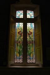 Stained glass window in Museum Pedro de Osma