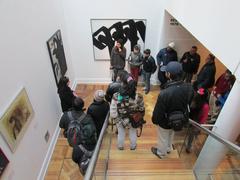 Staircase to the third exhibition hall in Museo de la Solidaridad