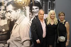 Hernán Lombardi, Susana Giménez and Marcela Tinayre at the opening of a La Mary exhibition