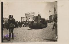 A French tank in Beyazıt, İstanbul, circa 1920