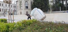 Porter dragging a cart in Istanbul